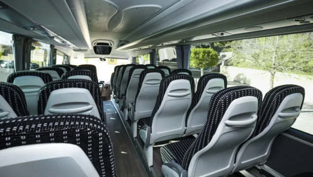 Butacas del interior de un autocar